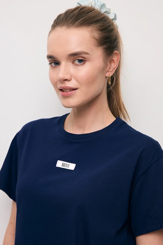 Odzież Bizuu t-shirt TISHALLE TISHALLE.GRANATOWY granatowy