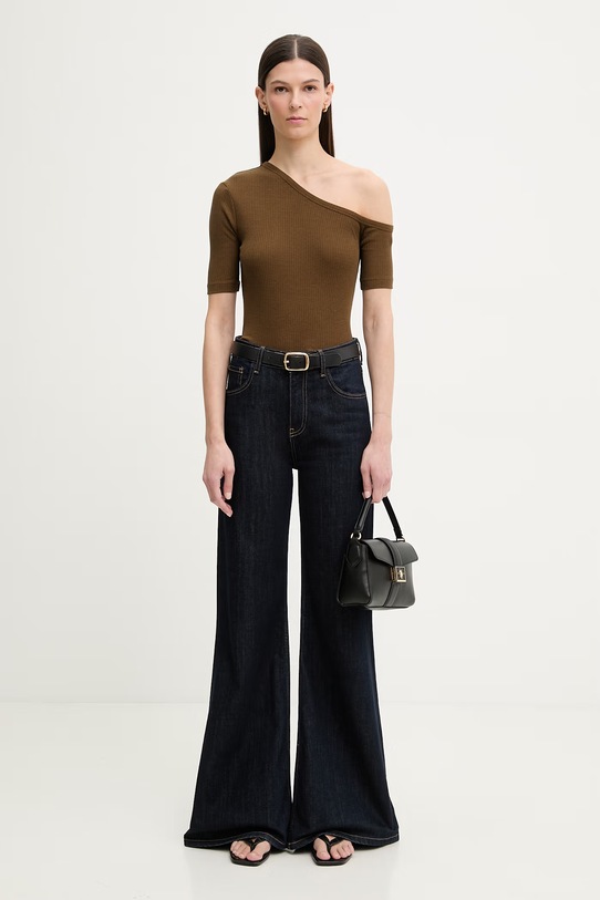 Sessun t-shirt damski z lyocellem 26208014 brązowy SS26