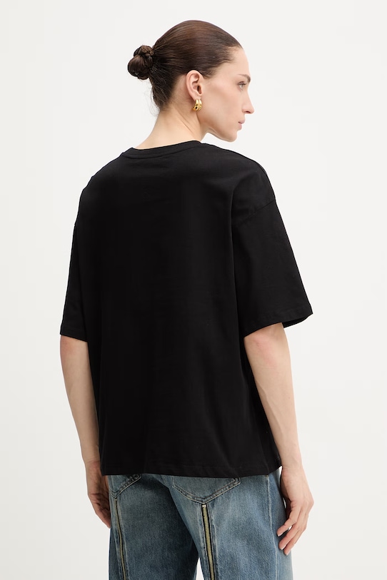 Oblečenie Bavlnené tričko Just Cavalli 80PAHT08.CJ500 čierna