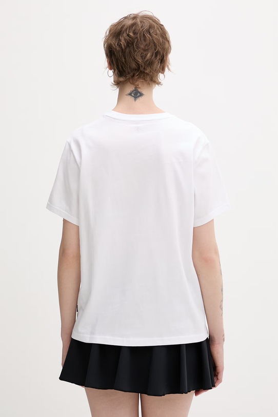Odzież Converse t-shirt damski bawełniany CVW5T072 biały