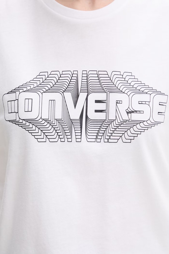 Converse t-shirt damski bawełniany CVW5T072 biały