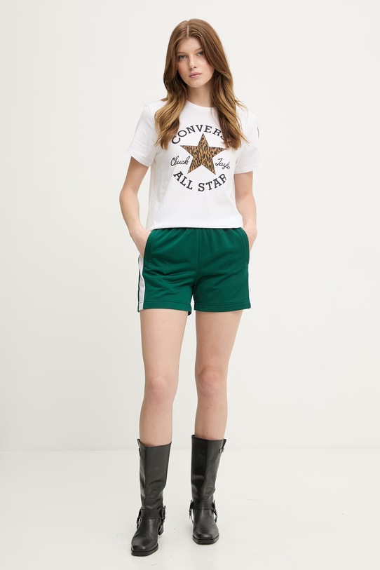 Converse t-shirt damski bawełniany CVW6T063 biały SS26