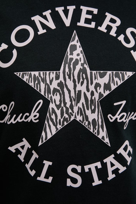 Converse t-shirt damski bawełniany CVW6T063 czarny