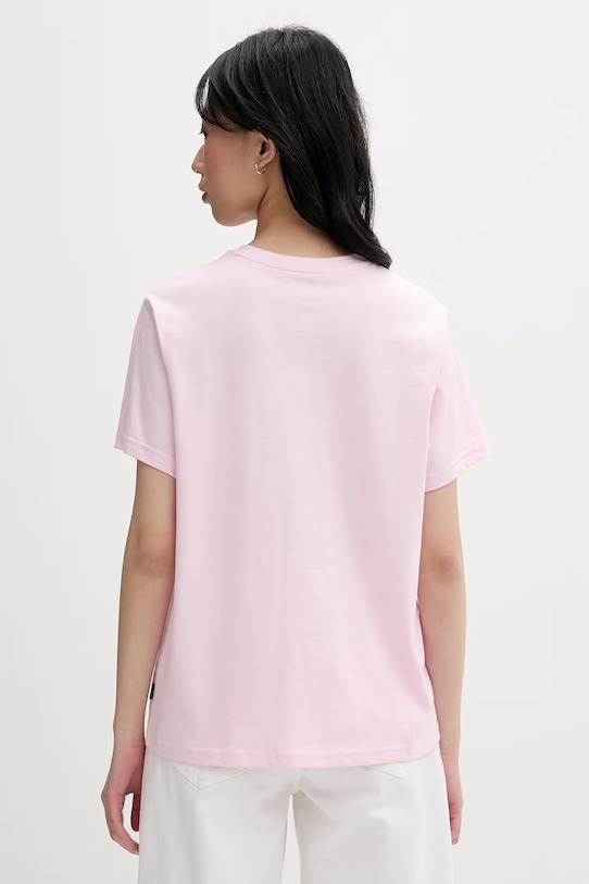 Odzież Converse T-shirt damski bawełniany CVW6T088 różowy