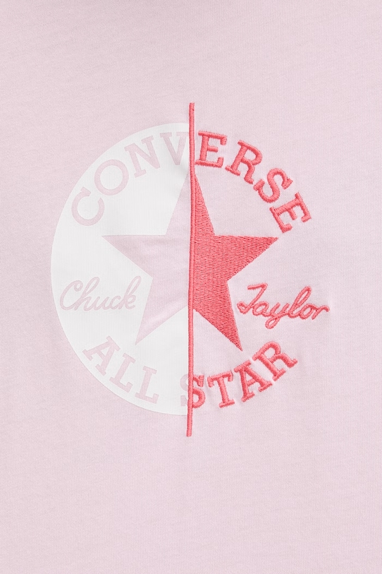 Converse T-shirt damski bawełniany CVW6T088 różowy