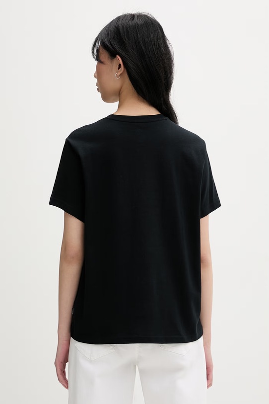 Oblečenie Converse tričko dámske bavlnené CVW6T088 čierna