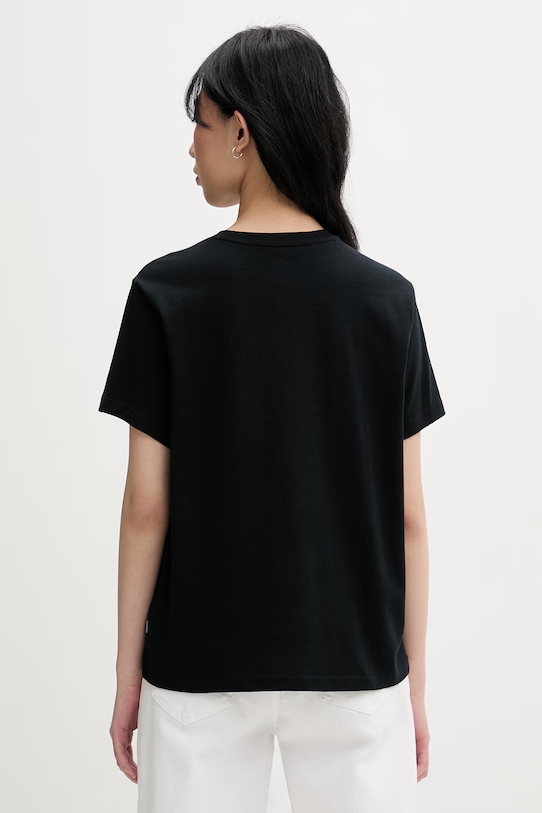 Oblečenie Converse tričko dámske bavlnené CVW6T088 čierna