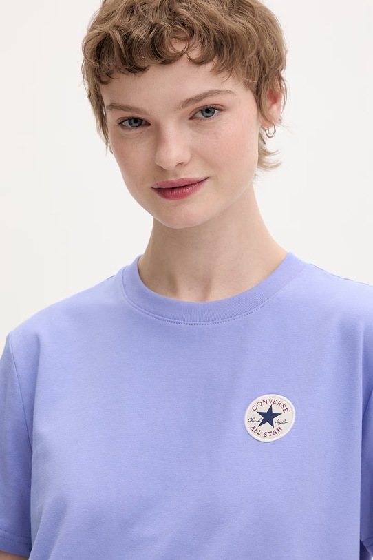 Converse t-shirt damski fioletowy CVW5T108