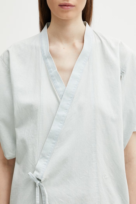 Kenzo Shirt SC koszula kopertowa damska niebieski FG52DC2536F4