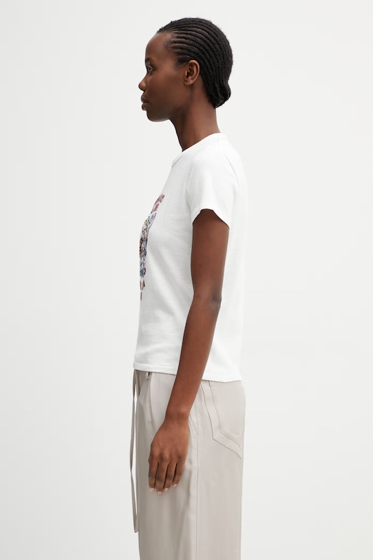 Kenzo T-Shirt bawełniany damski FG52TS0064SK biały SS26