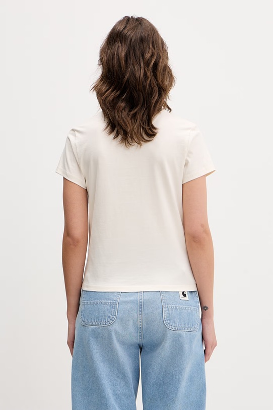 Odzież Kenzo t-shirt bawełniany GOTS BOKE FLOWER CREST CLASSIC FG52TS2064SO beżowy