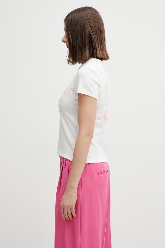 Kenzo t-shirt bawełniany GOTS KENZO CARTOON OUTLINED EM FG52TS2074SK biały SS26