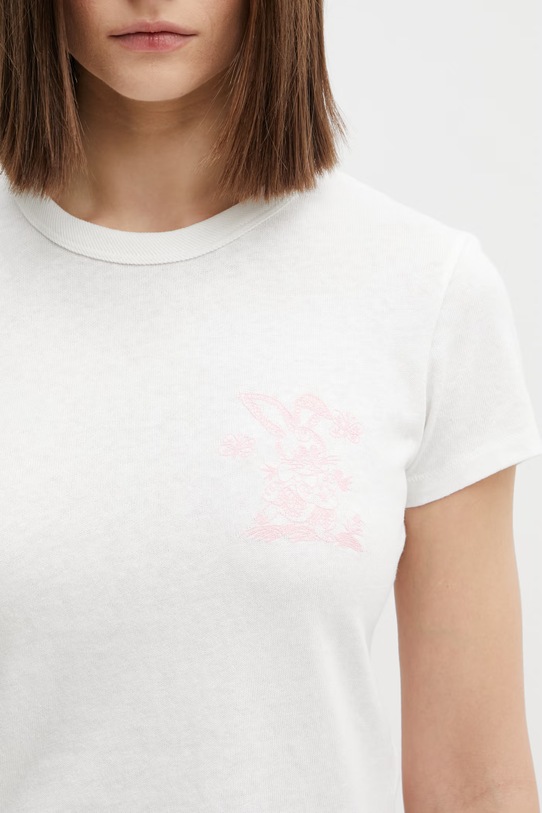 Kenzo t-shirt bawełniany GOTS KENZO CARTOON OUTLINED EM biały FG52TS2074SK