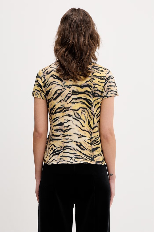 Odzież Kenzo t-shirt bawełniany GOTS KENZO TIGER CLASSIC T-SHI FG52TS2154SK żółty