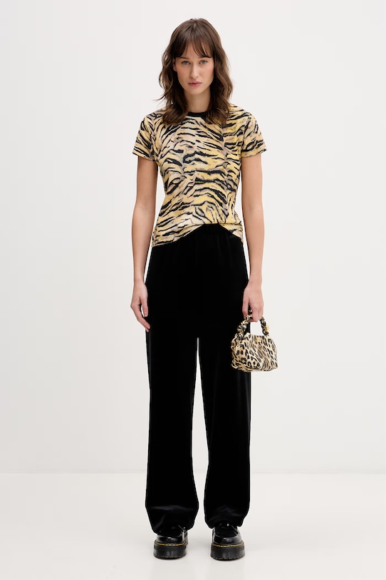 Kenzo t-shirt bawełniany GOTS KENZO TIGER CLASSIC T-SHI FG52TS2154SK żółty