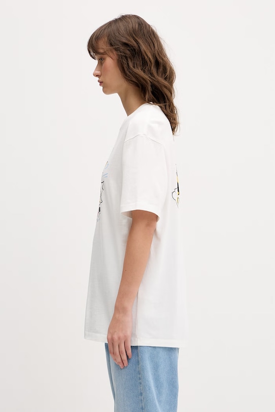 Kenzo t-shirt bawełniany GOTS KENZO WILD TIGER LOOSE T- FG52TS3114SG biały SS26