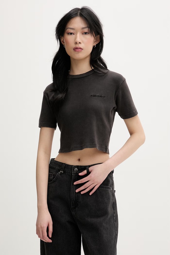 Dickies T-shirt damski bawełniany szary DK0A866FBLK1