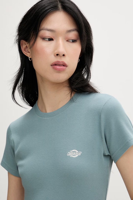 Dickies tričko dámske s bavlnou tyrkysová DK0A87QBL371