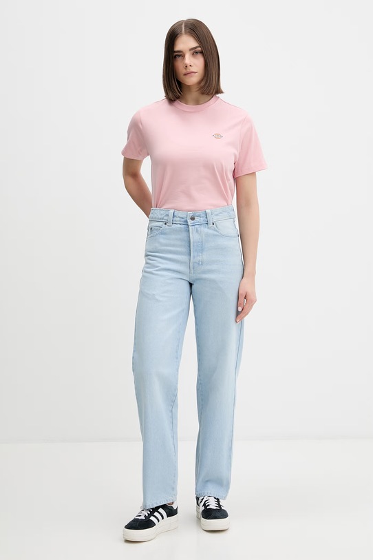 Dickies t-shirt basic damski bawełniany DK0A4XDAL471 różowy SS26