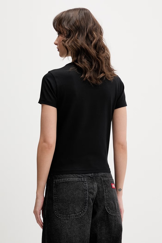 Ρούχα Dickies T-shirt γυναικείο βαμβακερό DK0A88FDBLK1 μαύρο