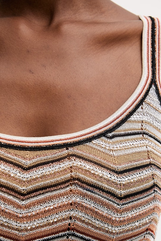 Missoni top DS26SK0T.BK01H9 pomarańczowy