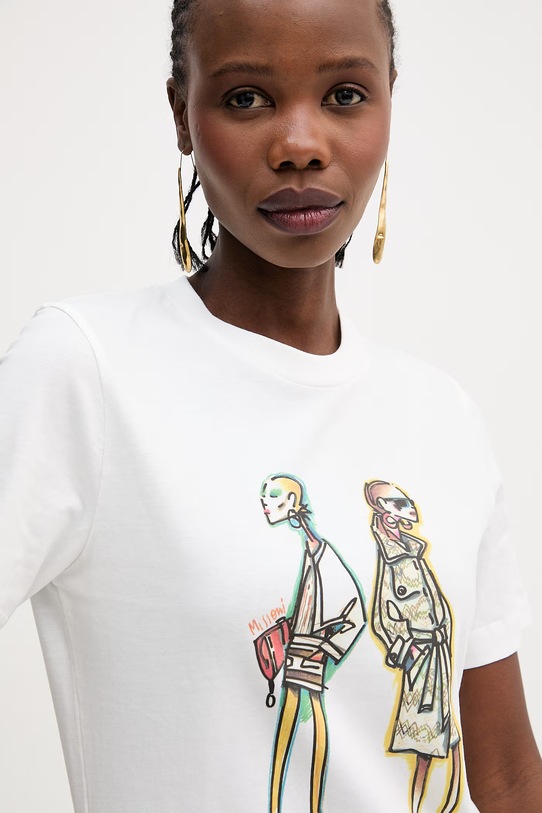 Missoni t-shirt bawełniany biały DS26SL04.BJ00QG