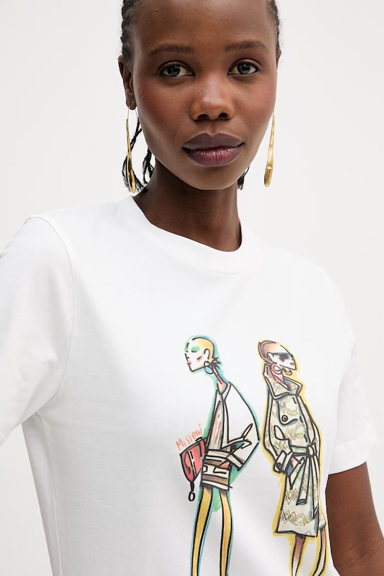 Missoni t-shirt bawełniany biały DS26SL04.BJ00QG