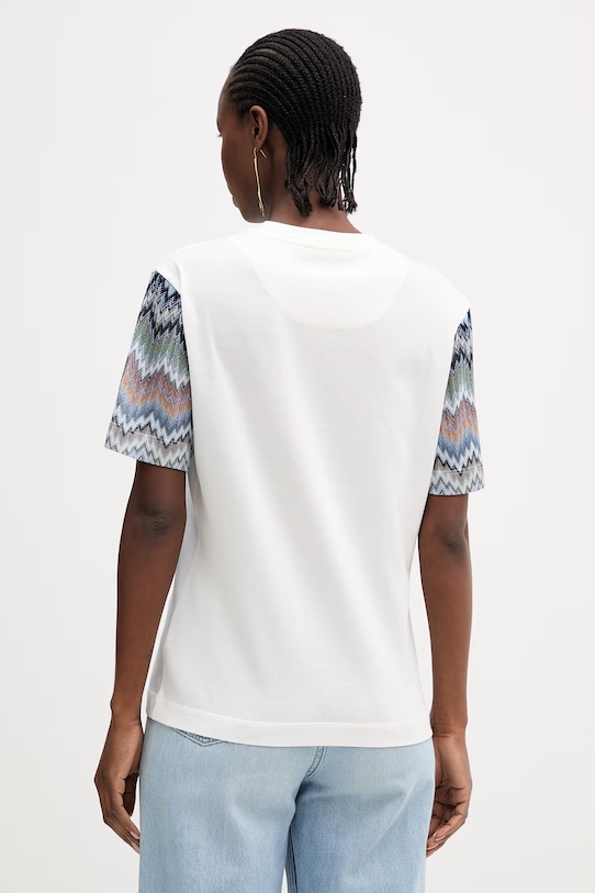 Odzież Missoni t-shirt bawełniany DS26SL05.BJ00QR biały