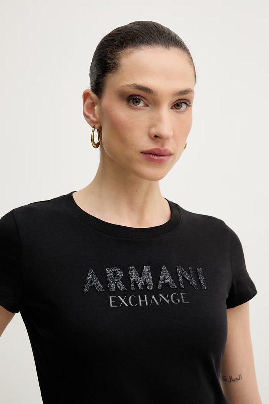 Armani Exchange t-shirt bawełniany czarny XW002106.AF10356