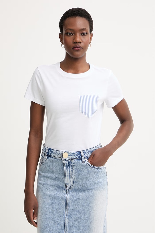 Armani Exchange majica ženska od pamuka bijela XW002190.AF10356