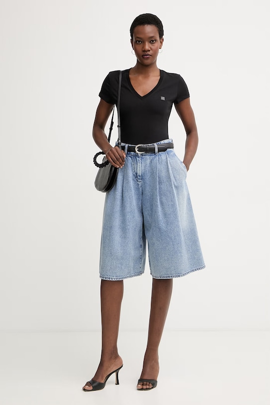 Armani Exchange тениска дамска от памук XW002292.AF10356 черен SS26