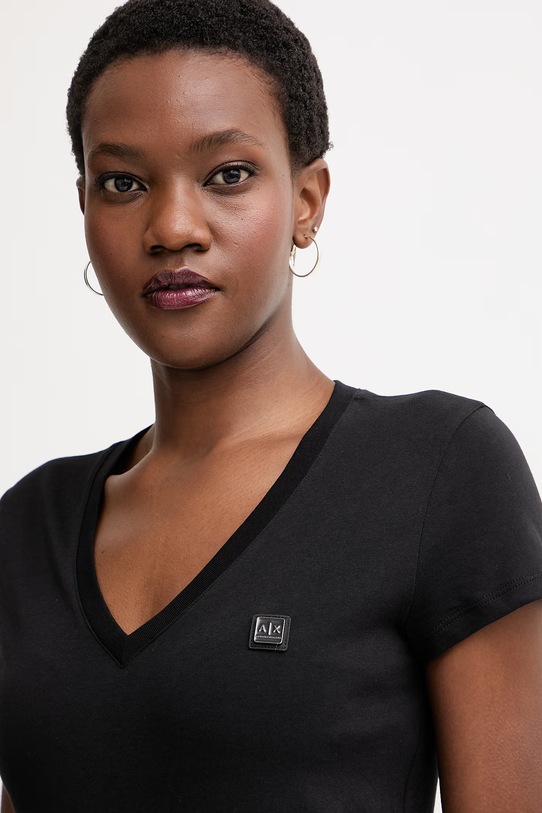 Armani Exchange тениска дамска от памук черен XW002292.AF10356