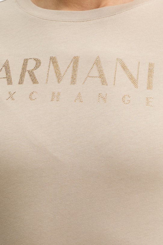 Памучна тениска Armani Exchange XW002294.AF17172 бежов