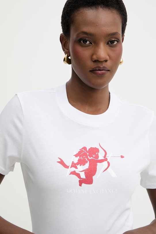 Armani Exchange kratka majica ženska bombažna bela XW002296.AF17172