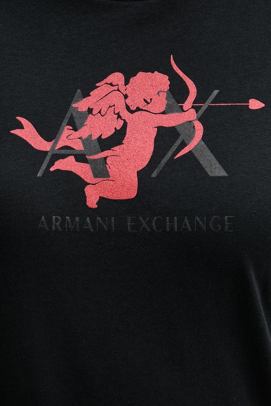 Armani Exchange majica za žene od pamuka XW002296.AF17172 crna