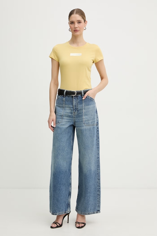 Bavlnené tričko Armani Exchange XW002327.AF10358 žltá SS26