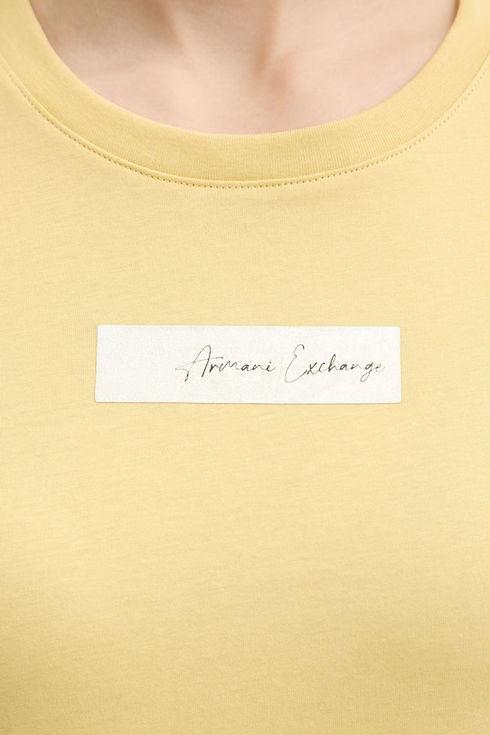 Armani Exchange t-shirt bawełniany XW002327.AF10358 żółty