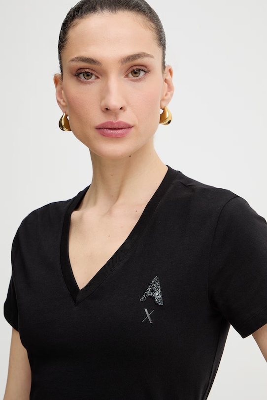 Armani Exchange t-shirt bawełniany czarny XW002330.AF10356