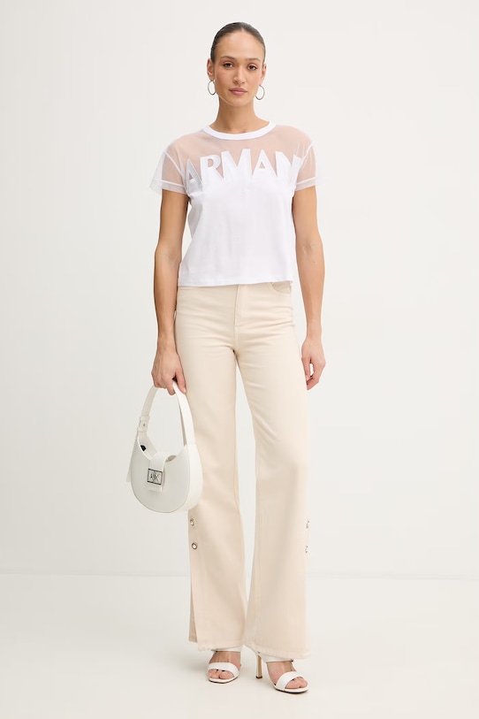 Памучна тениска Armani Exchange XW002332.AF10356 бял SS26