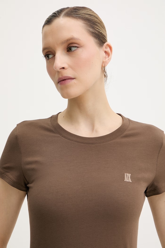 Armani Exchange t-shirt brązowy XW002333.AF16294