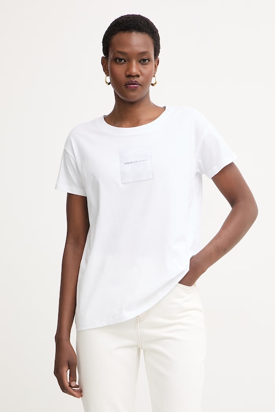 Armani Exchange тениска дамска от памук бял XW002338.AF10356