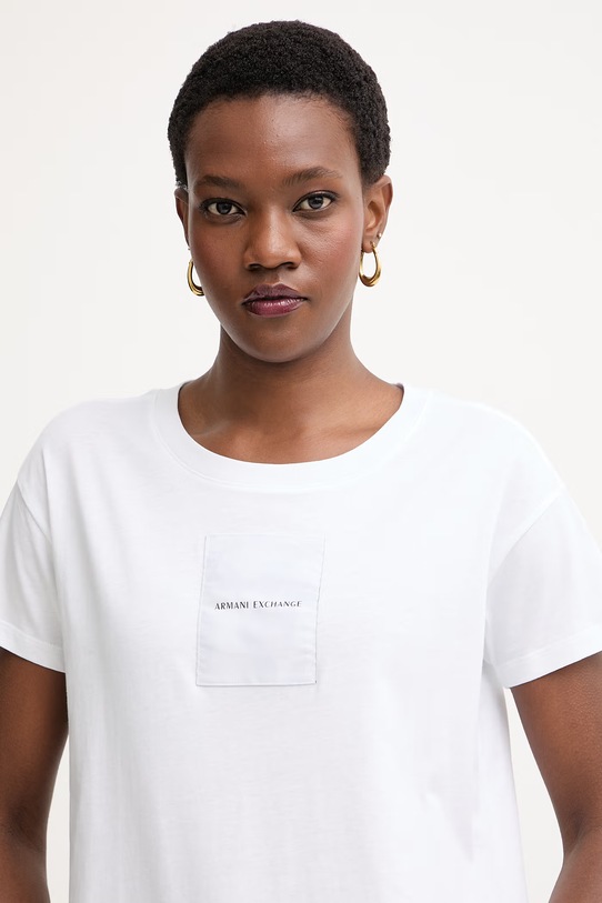 Armani Exchange majica ženska pamučna bijela XW002338.AF10356