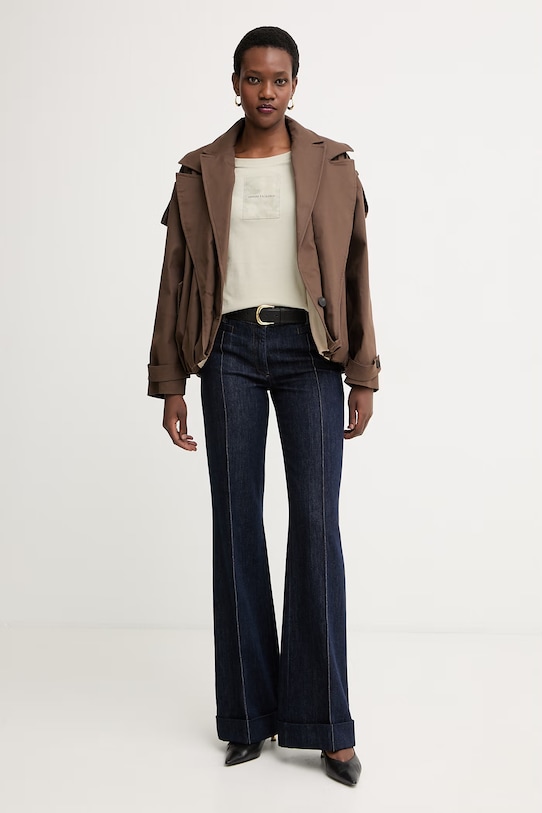 Armani Exchange tričko dámské bavlněné XW002338.AF10356 zelená SS26