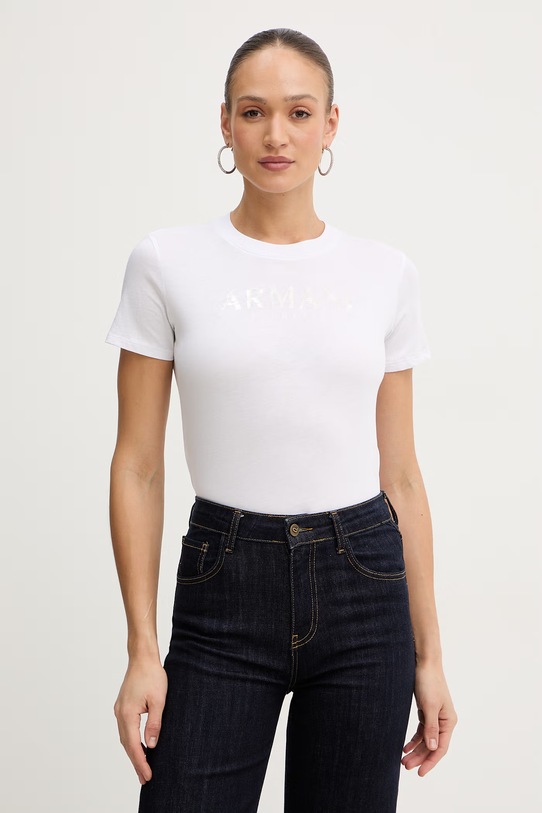 Памучна тениска Armani Exchange стандартна бял XW002340.AF10358