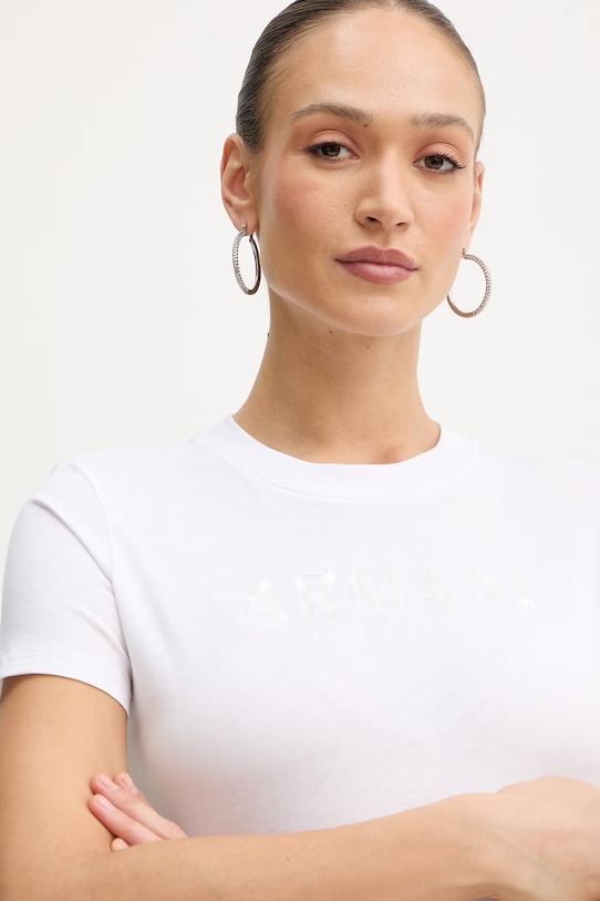 Памучна тениска Armani Exchange бял XW002340.AF10358