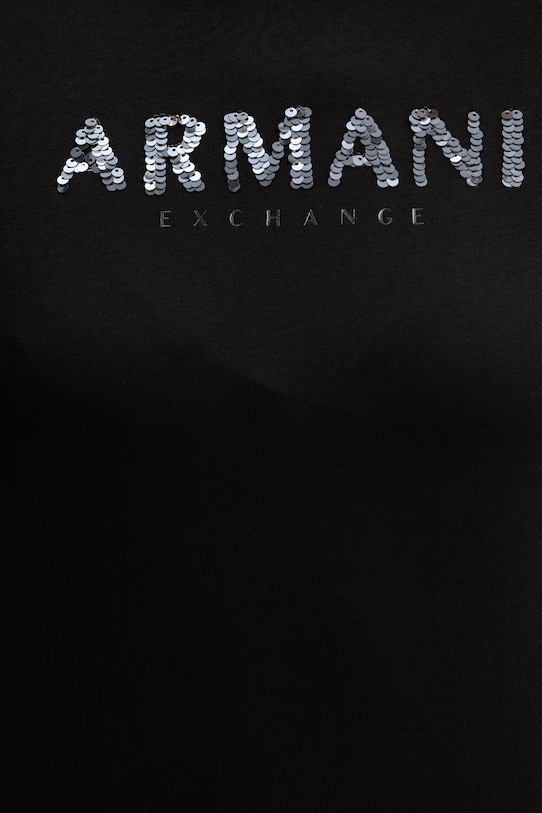 Памучна тениска Armani Exchange черен XW002340.AF10358