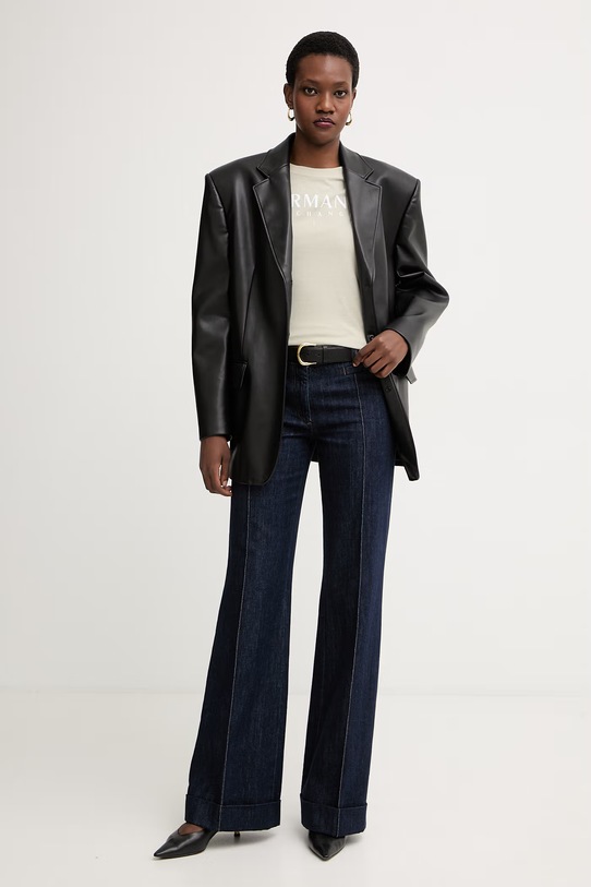 Armani Exchange тениска дамска от памук XW002345.AF10356 зелен SS26