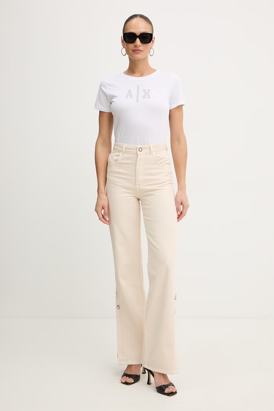 Памучна тениска Armani Exchange XW002348.AF10356 бял SS26