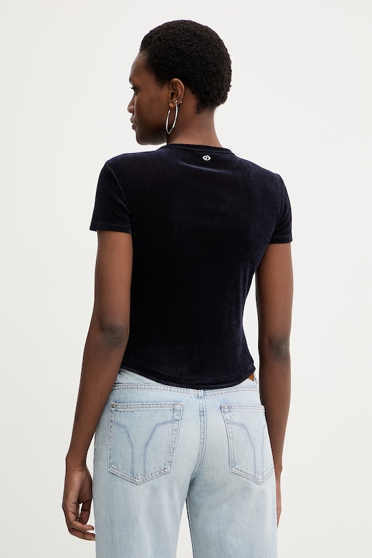 Abbigliamento Miss Sixty maglietta in velluto 6M1SJ34300 blu navy