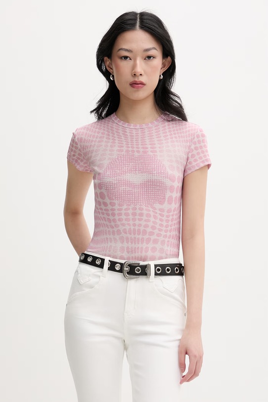 Miss Sixty T-shirt damski różowy 6M1SJ34600